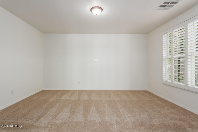 unfurnished room featuring light carpet and a wealth of natural light