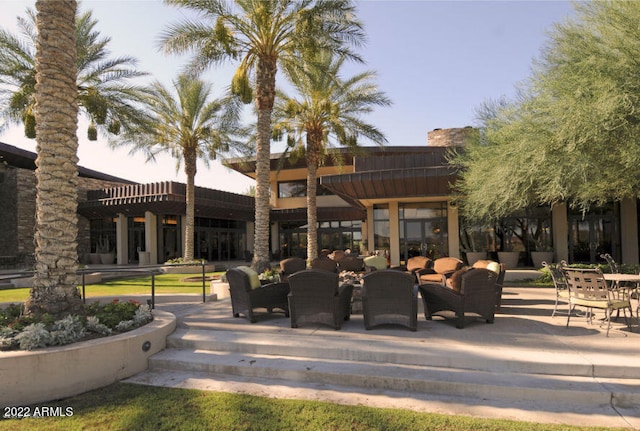 view of home's community featuring a pergola