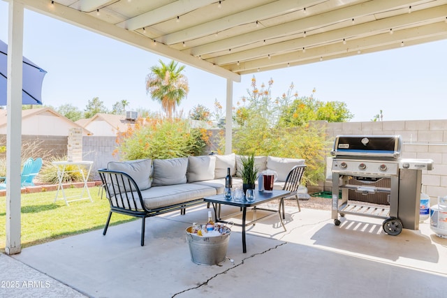 3907 E Marilyn Rd, Phoenix, AZ 85032 - view of patio featuring an outdoor living space and area for grilling