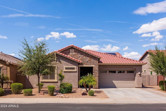 view of front facade featuring a garage