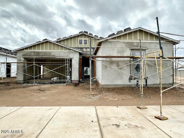 exterior space with board and batten siding