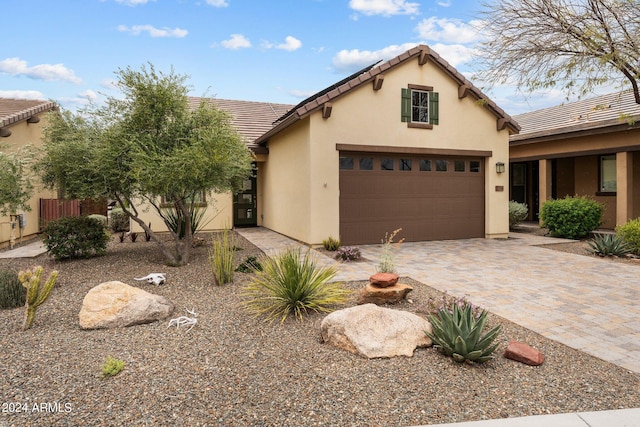 view of front of house featuring a garage