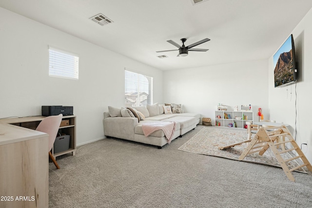 12209 W Washington St, Avondale, AZ 85323 - carpeted bedroom featuring an office area and a ceiling fan
