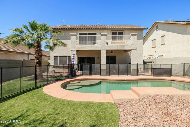12209 W Washington St, Avondale, AZ 85323 - view of pool featuring ceiling fan