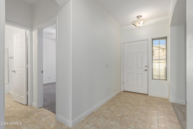 view of tiled foyer