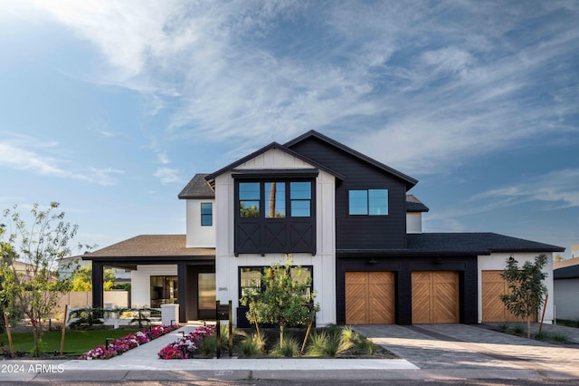 view of front of house featuring a garage