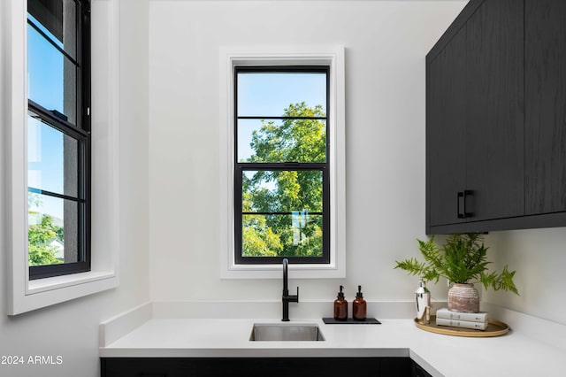 kitchen featuring a healthy amount of sunlight and sink