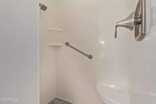 bathroom with walk in shower