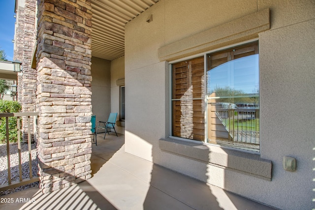 property entrance with a porch