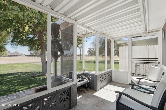 view of sunroom / solarium