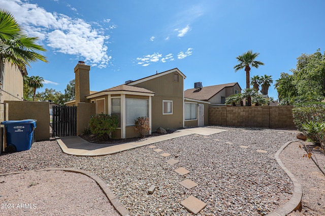 back of property with a patio area