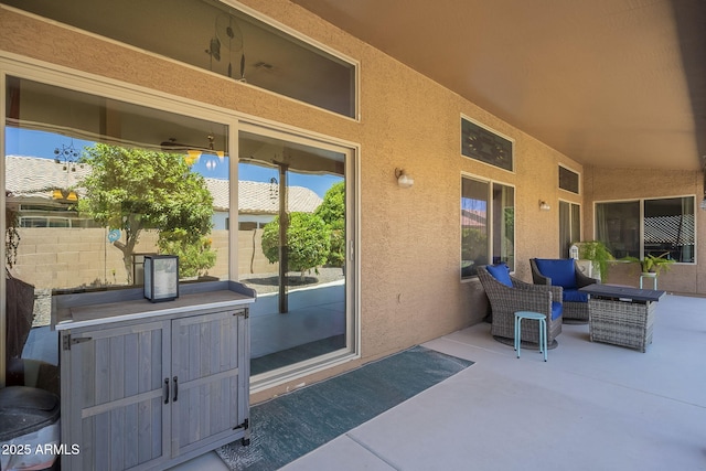 view of patio / terrace with fence