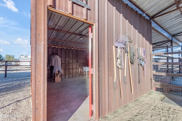 view of horse barn