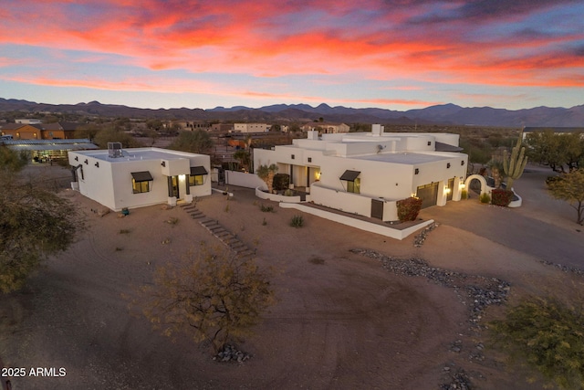 exterior space featuring a mountain view