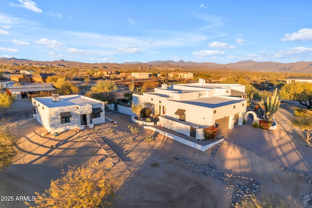 aerial view featuring a mountain view