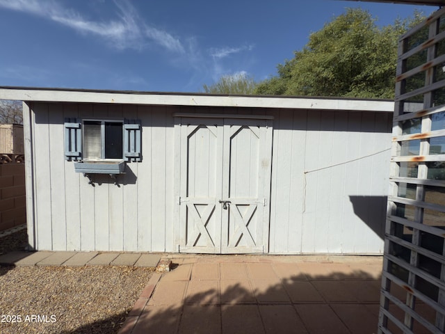 view of shed