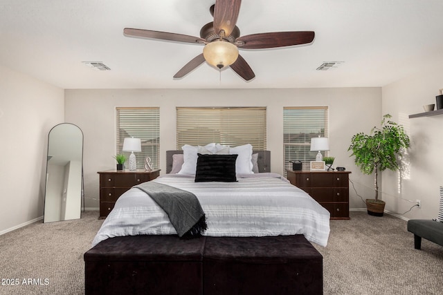 2986 E Country Shadows St, Gilbert, AZ 85298 - bedroom with carpet, a ceiling fan, and baseboards