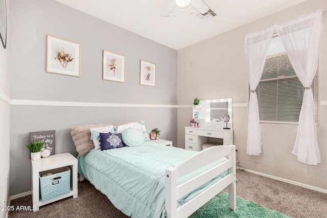 2986 E Country Shadows St, Gilbert, AZ 85298 - bedroom with carpet, ceiling fan, and baseboards