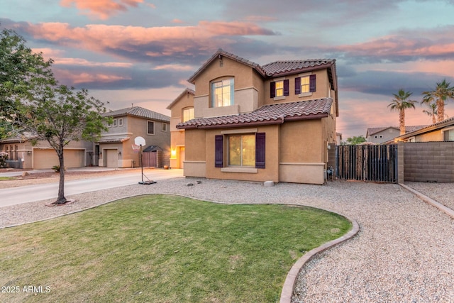 2986 E Country Shadows St, Gilbert, AZ 85298 - mediterranean / spanish house with a tile roof and stucco siding