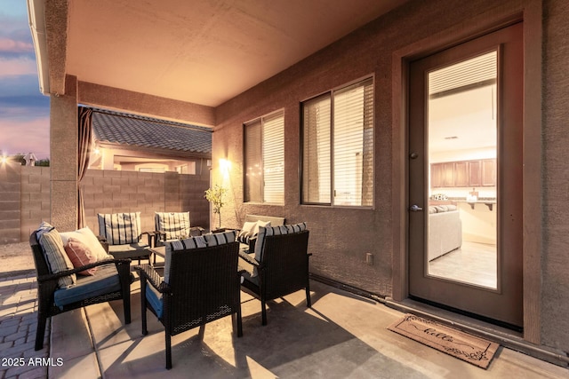 2986 E Country Shadows St, Gilbert, AZ 85298 - view of patio featuring an outdoor living space