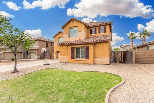 2986 E Country Shadows St, Gilbert, AZ 85298 - view of front of property with a tile roof, stucco siding, and concrete driveway