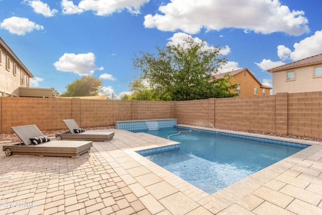 2986 E Country Shadows St, Gilbert, AZ 85298 - view of swimming pool featuring a fenced backyard and a patio area