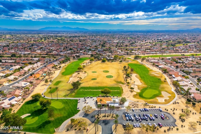 bird's eye view featuring a mountain view