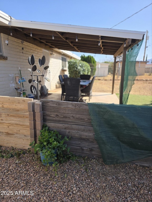 wooden deck featuring a patio