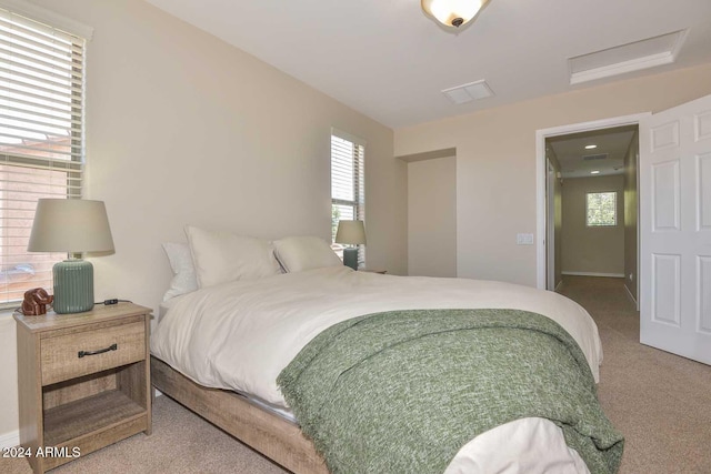 view of carpeted bedroom