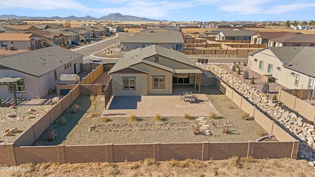 bird's eye view featuring a mountain view