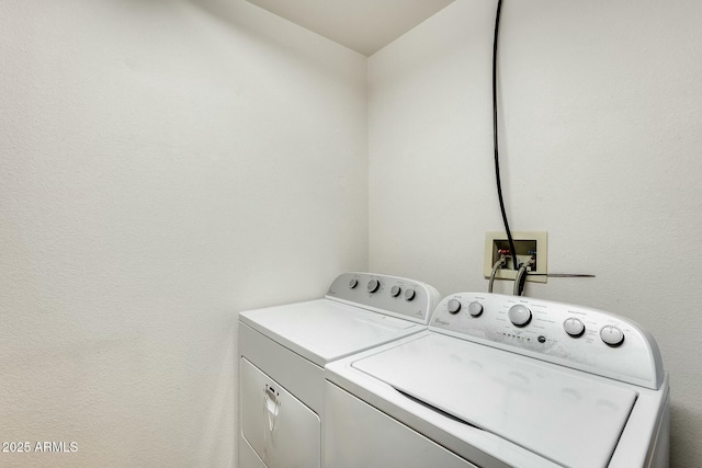 laundry area with laundry area and washing machine and dryer