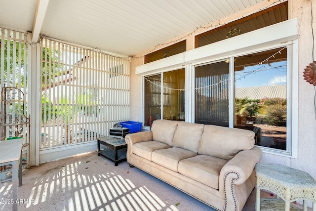 view of sunroom