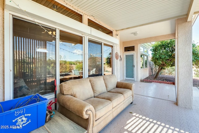 view of patio featuring an outdoor living space