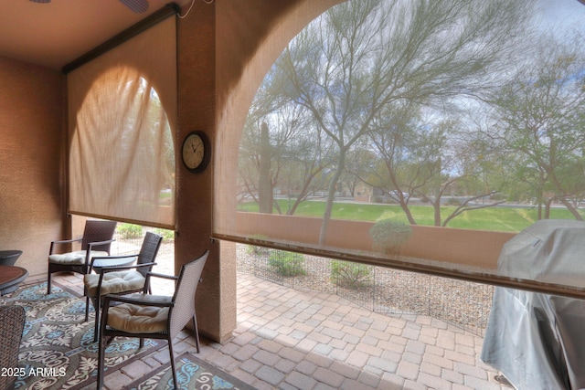 view of sunroom