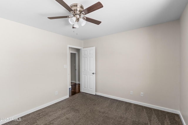 1911 E Lawrence Rd, Phoenix, AZ 85016 - spare room featuring dark colored carpet and ceiling fan