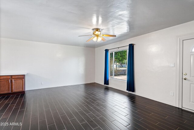 5709 N 16th St, Phoenix, AZ 85016 - empty room with a ceiling fan and wood finish floors