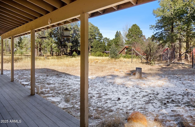 view of wooden deck