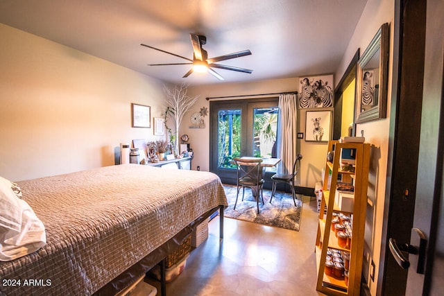 bedroom with ceiling fan