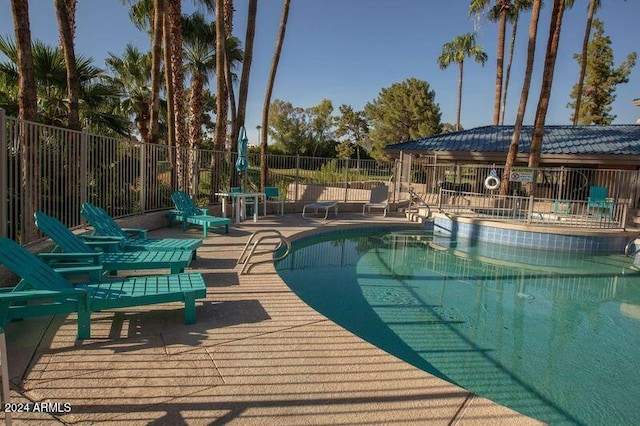 view of pool with a patio