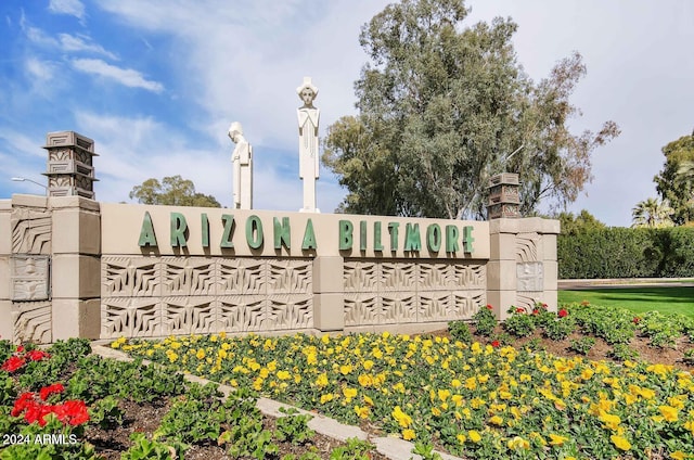 view of community sign