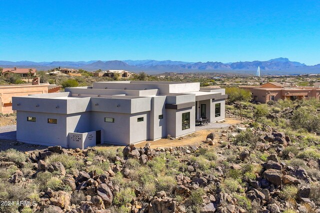 exterior space with a mountain view