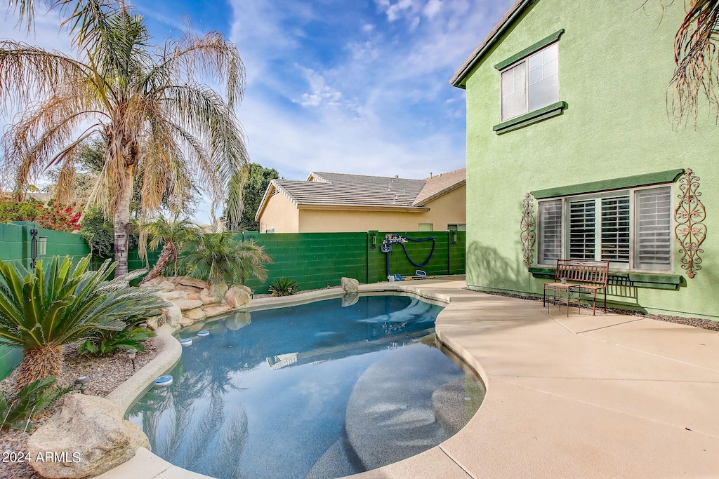 view of pool with a patio area