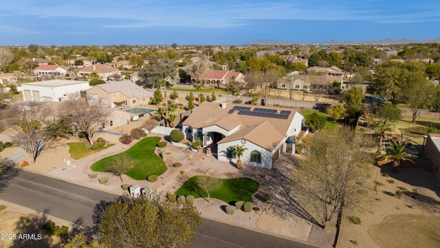 aerial view with a residential view