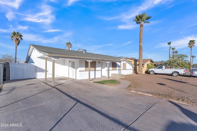 view of ranch-style house