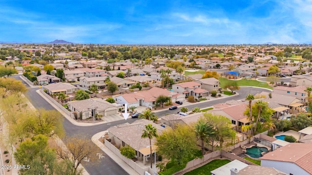 bird's eye view featuring a residential view