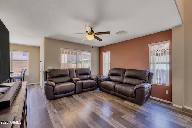 12720 W Cantenia Rd, Avondale, AZ 85392 - living area featuring wood finished floors and ceiling fan