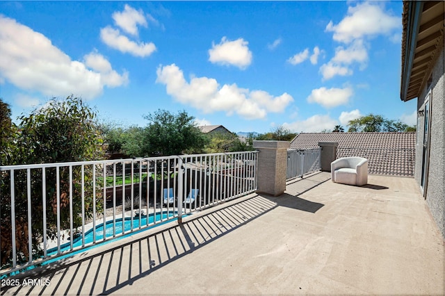 balcony featuring a patio area