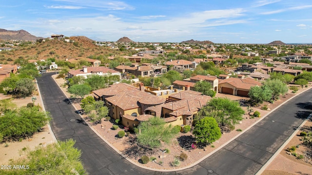 aerial view featuring a mountain view