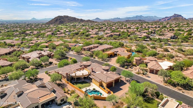 bird's eye view featuring a mountain view