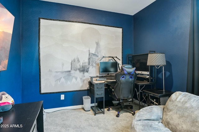office area with carpet floors